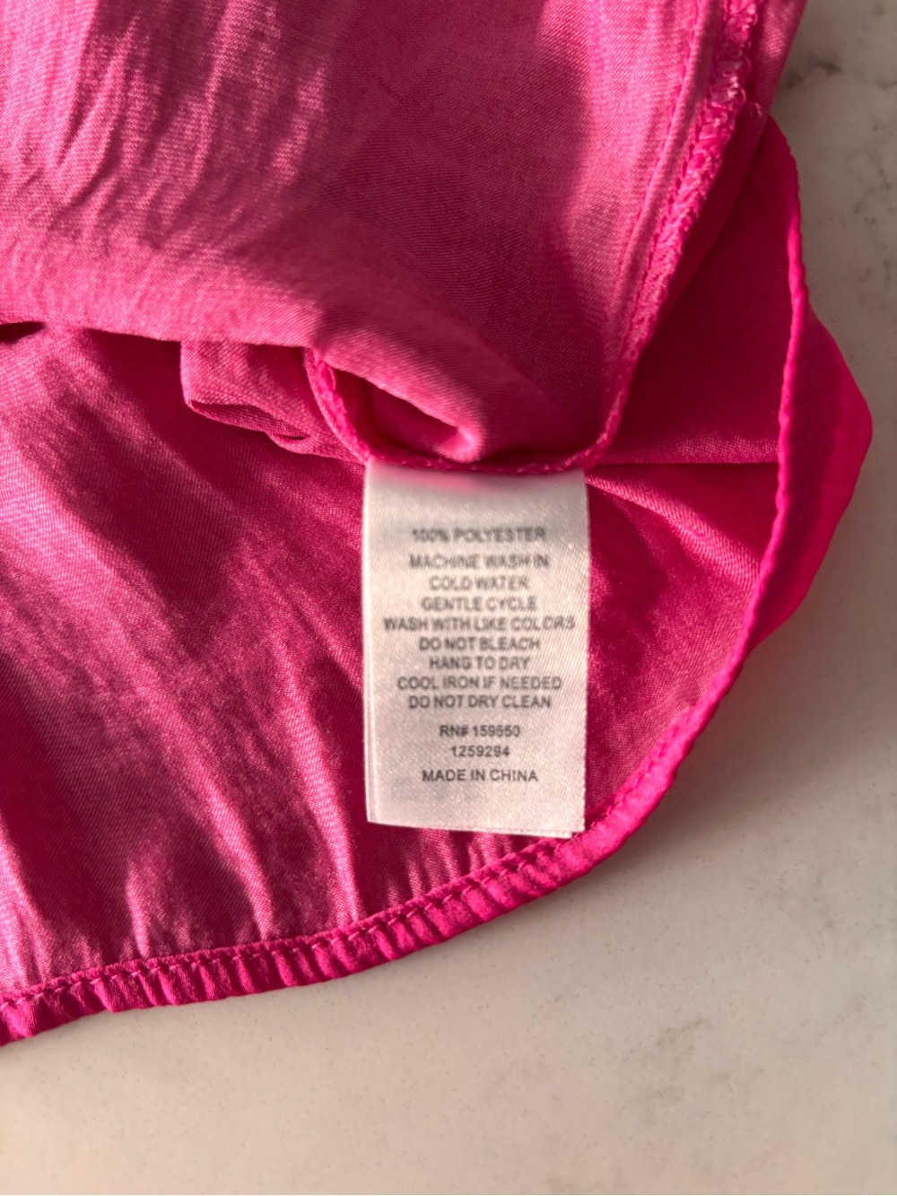 Women's V-Neck Puff Sleeve Blouse in Fuchsia - Picture 7 of 7